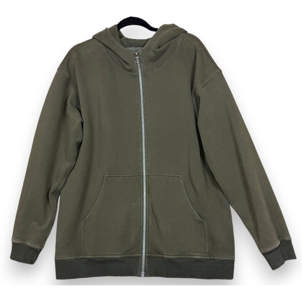 Lululemon All Yours Zip Hoodie Womens XL Olive Green Casual Relaxed Sweatshirt
